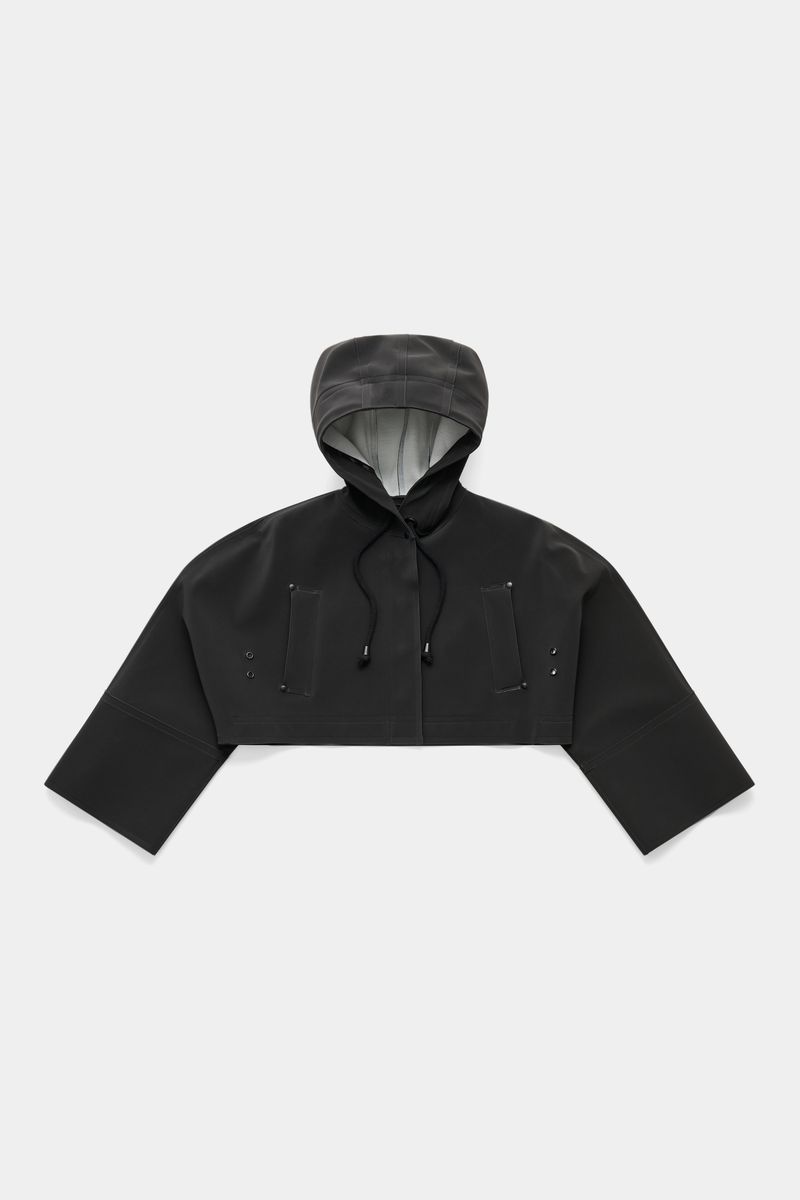 stutterheim Lilla Tre Cropped Raincoat Black