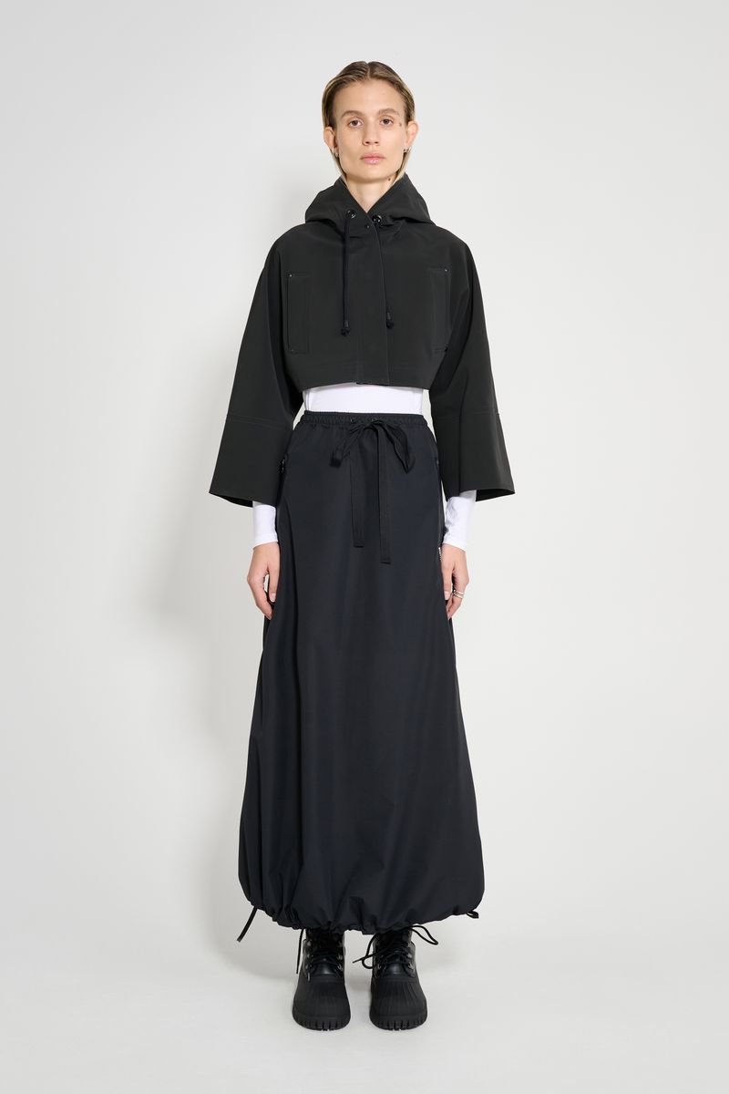 Stutterheim Lilla Tre Cropped Raincoat Black