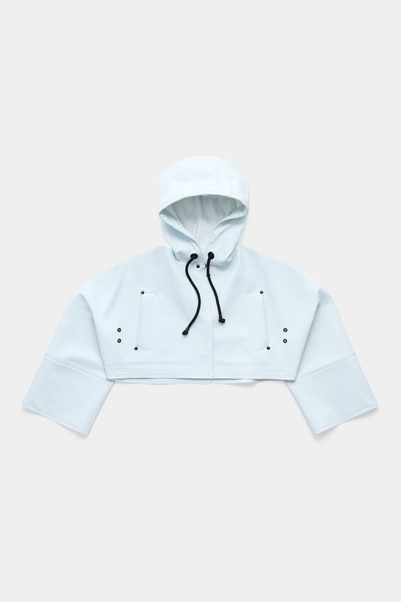 stutterheim Lilla Tre Cropped Raincoat Frost Grey