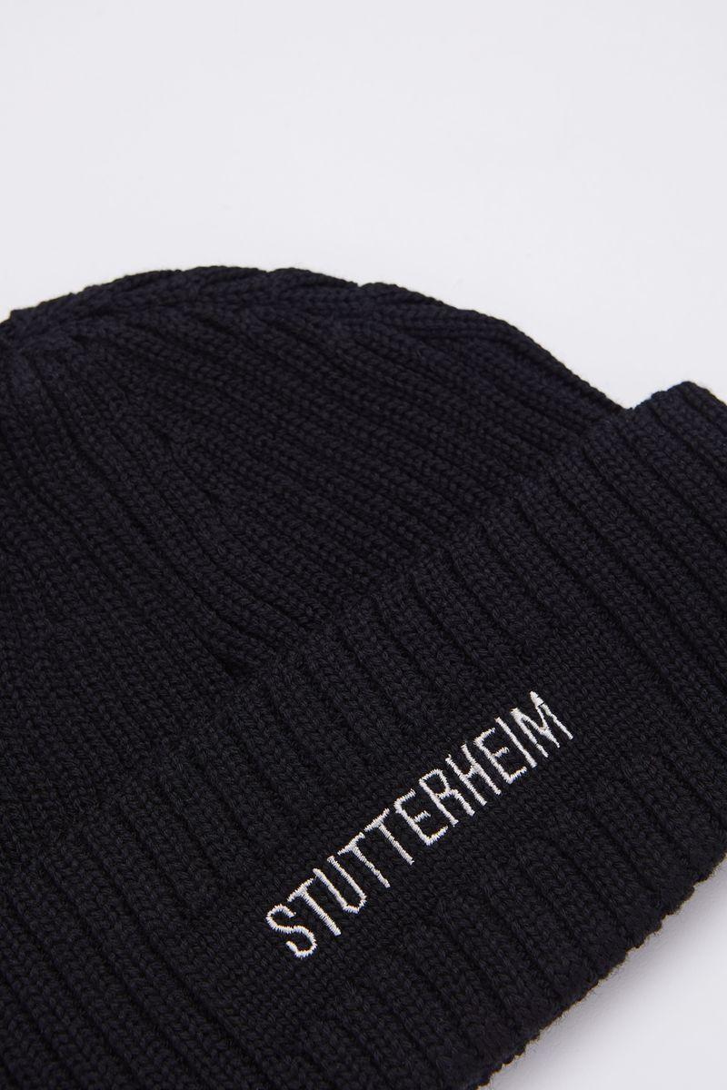 stutterheim Logo Beanie Black