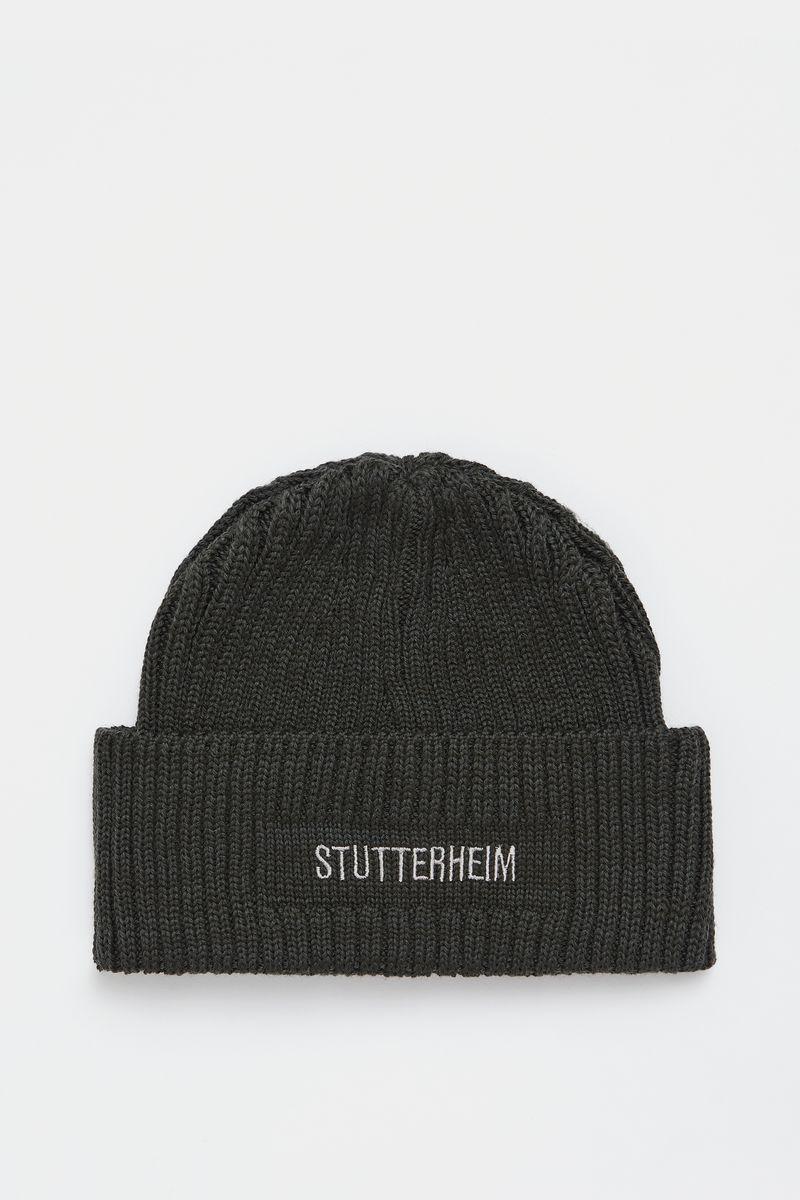 Stutterheim Logo Beanie Green