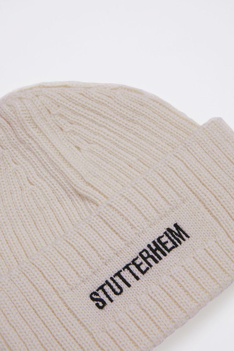 stutterheim Logo Beanie Light Sand