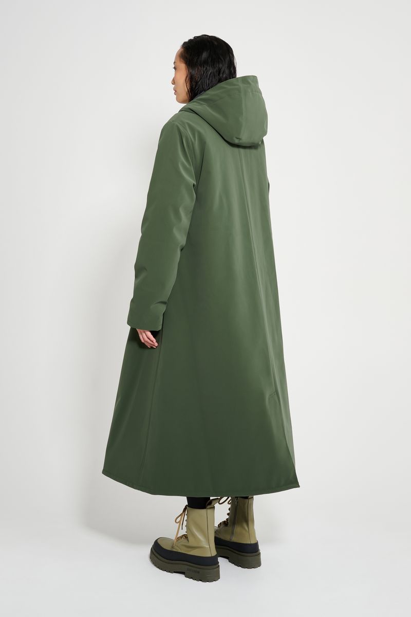 Stutterheim Mosebacke Long Matte Winter Coat Green