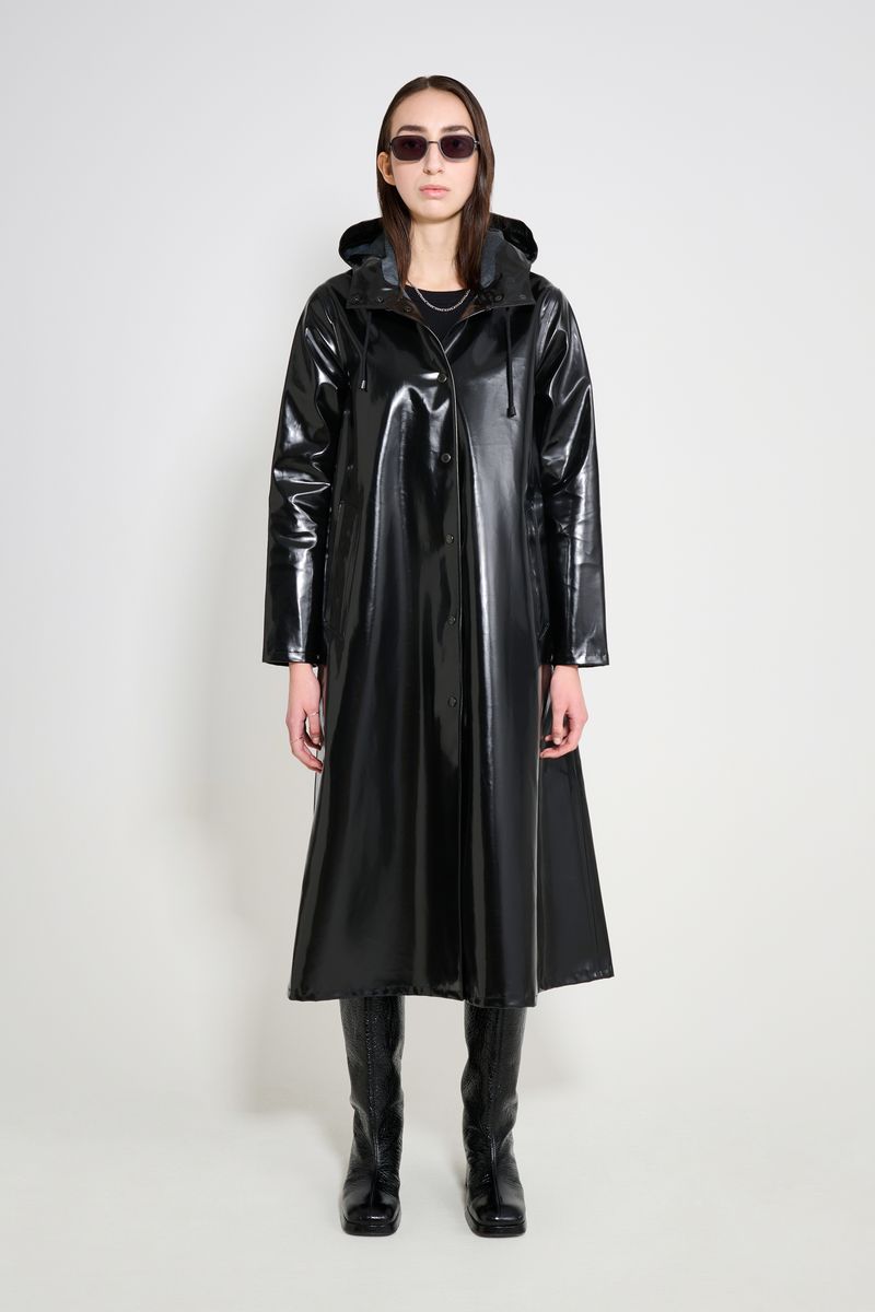 Stutterheim Mosebacke Long Opal Raincoat Black