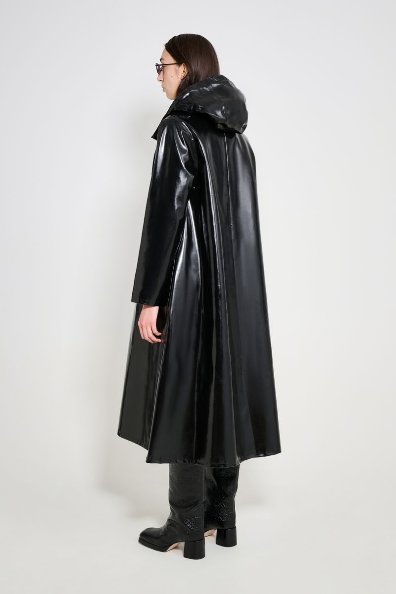 Stutterheim Mosebacke Long Opal Raincoat Black