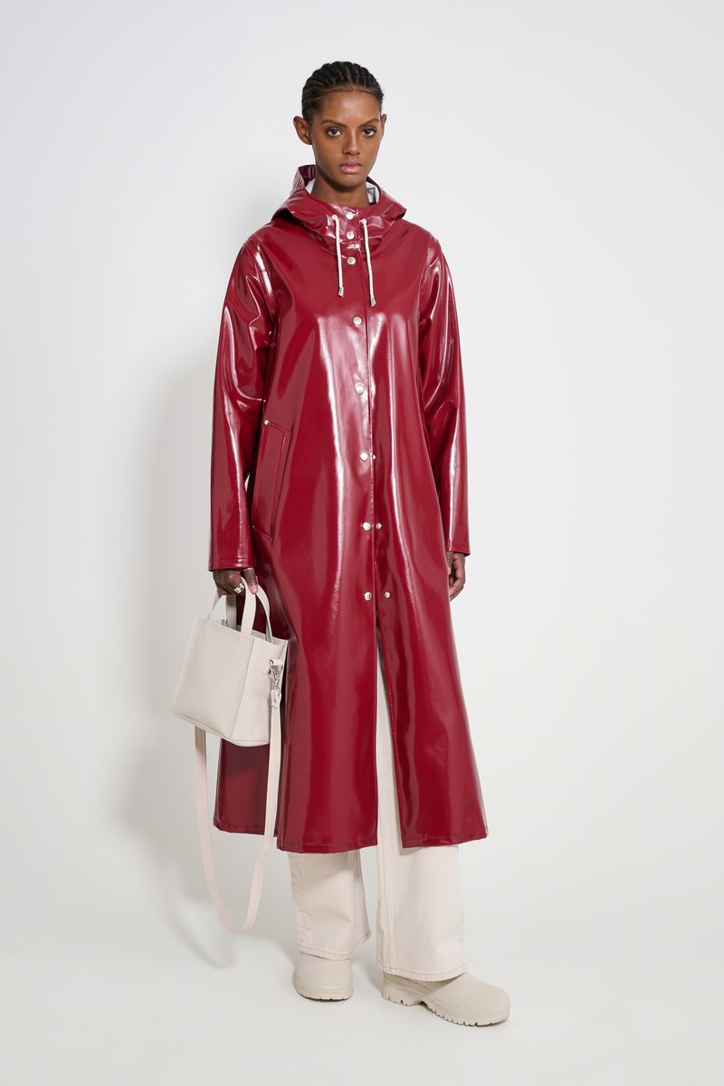 Stutterheim Mosebacke Long Opal Raincoat Burgundy