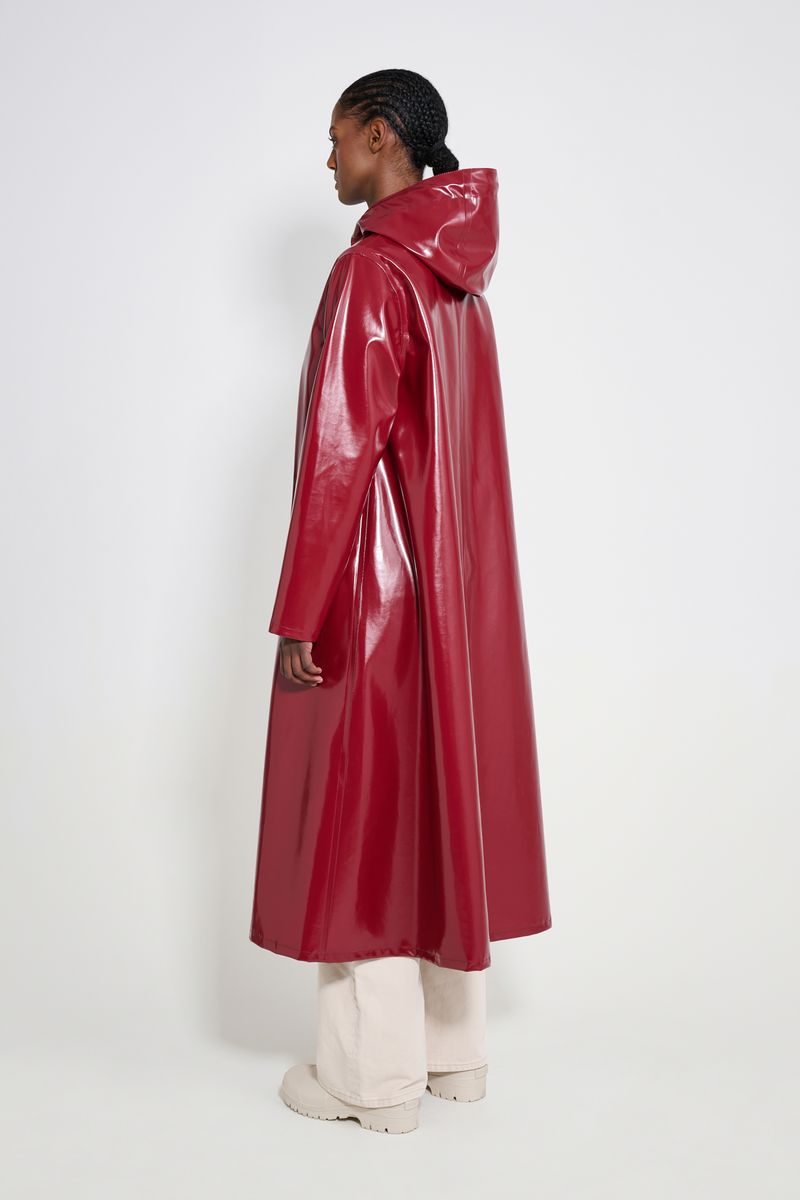 Stutterheim Mosebacke Long Opal Raincoat Burgundy