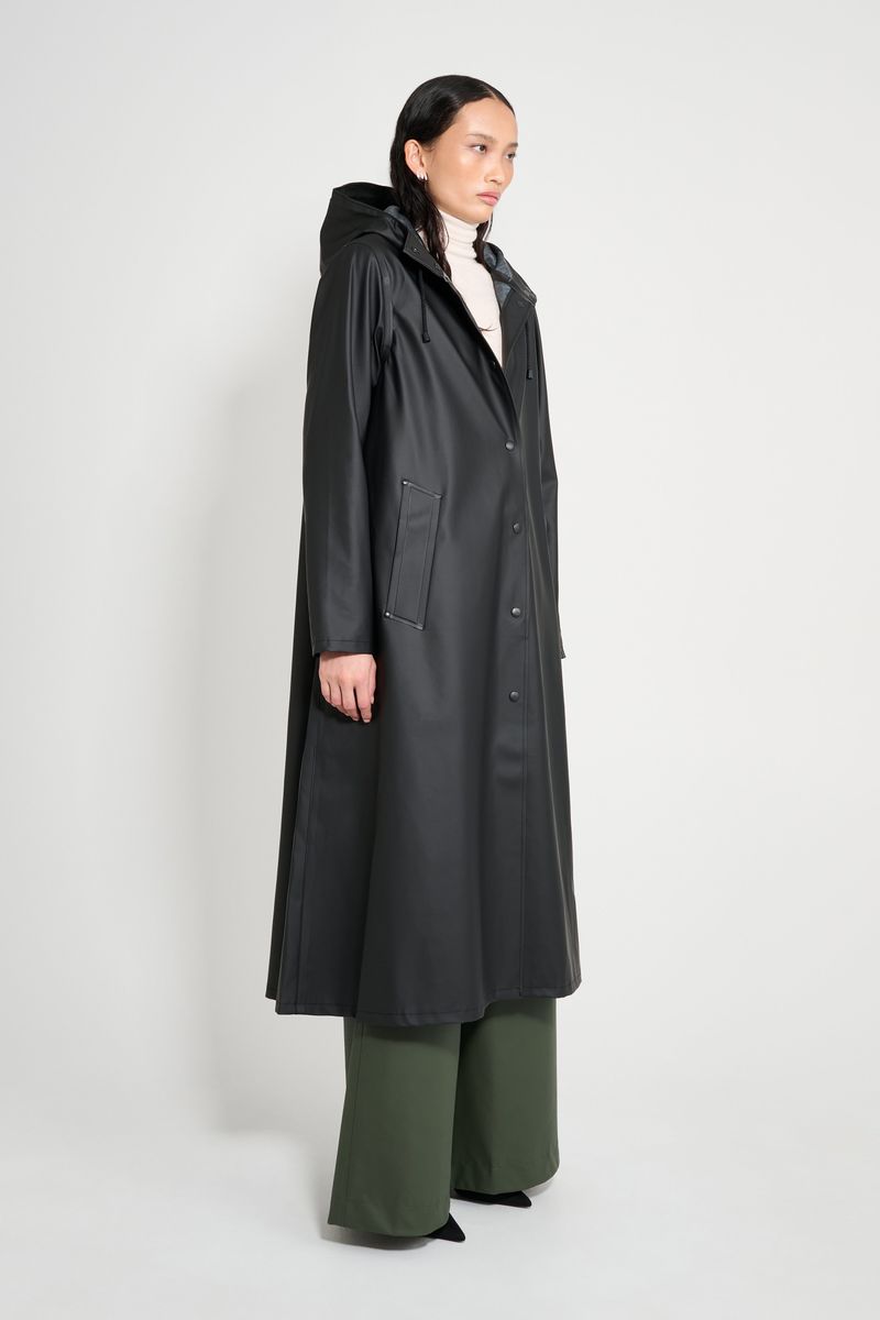 Stutterheim Mosebacke Long Raincoat Black