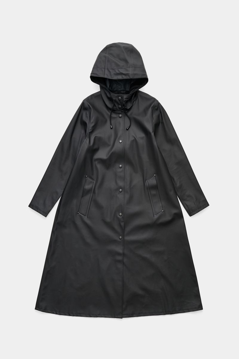 stutterheim Mosebacke Long Raincoat Black