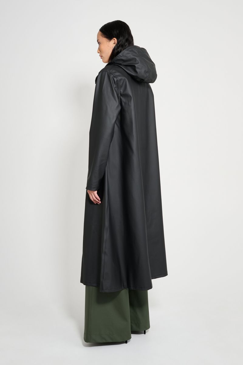 Stutterheim Mosebacke Long Raincoat Black