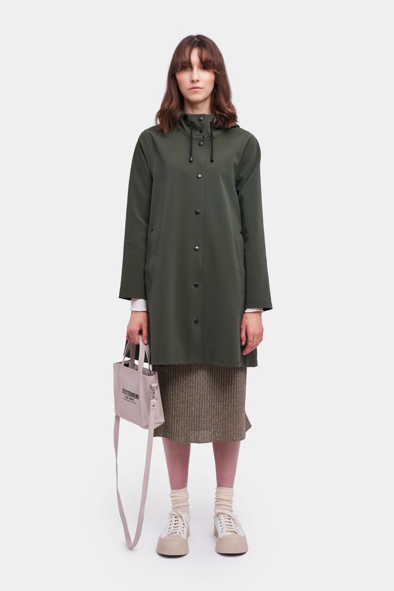 Stutterheim Mosebacke Matte Raincoat Dark Green