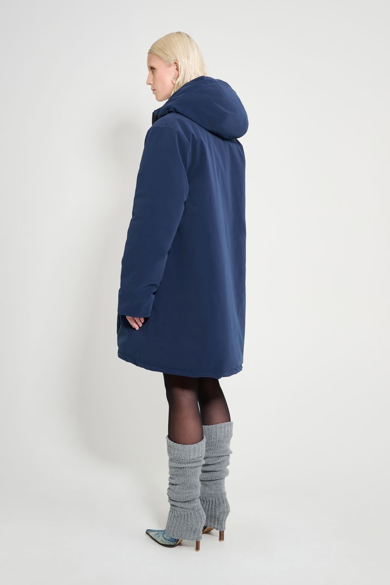 Stutterheim Mosebacke Matte Winter Coat Navy