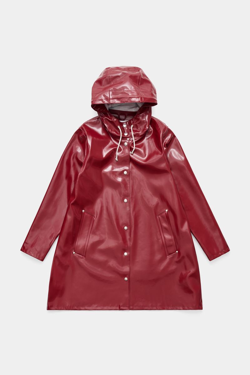 stutterheim Mosebacke Opal Raincoat Burgundy