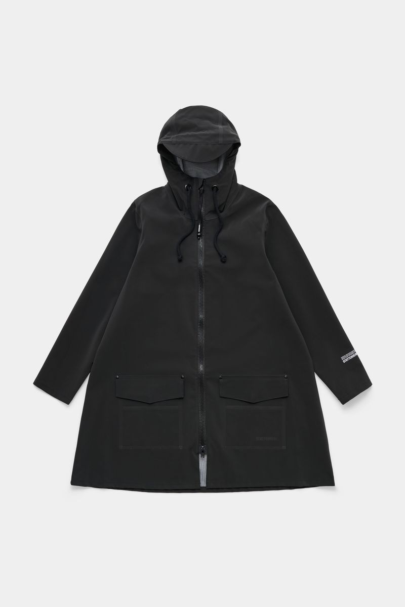 stutterheim Mosebacke Patch Raincoat Black