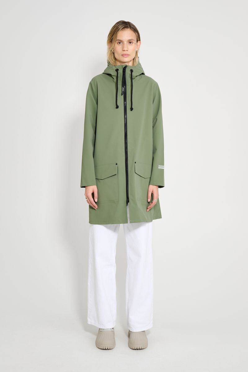 Stutterheim Mosebacke Patch Raincoat Dry Green