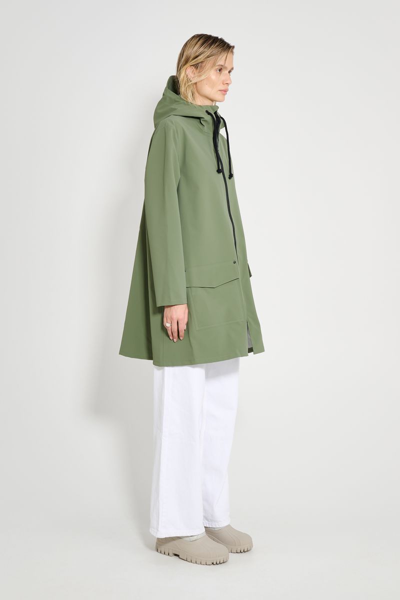 Stutterheim Mosebacke Patch Raincoat Dry Green