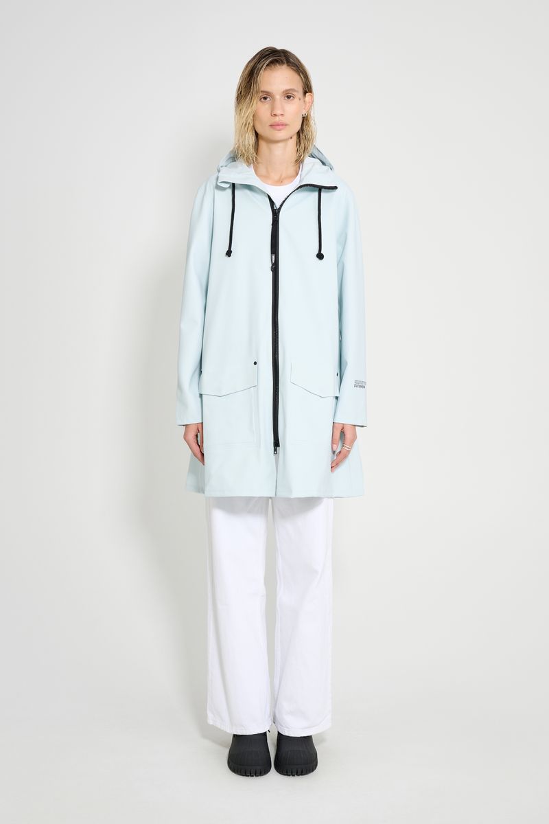 Stutterheim Mosebacke Patch Raincoat Frost Grey