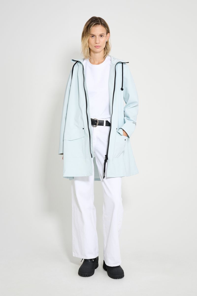 Stutterheim Mosebacke Patch Raincoat Frost Grey
