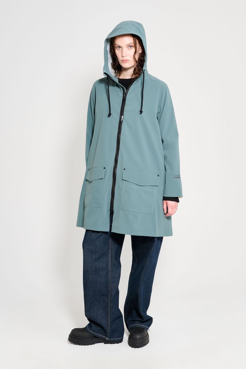 Stutterheim Mosebacke Patch Raincoat Moon Rock