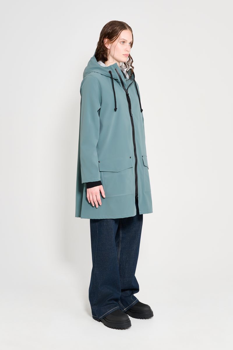 Stutterheim Mosebacke Patch Raincoat Moon Rock