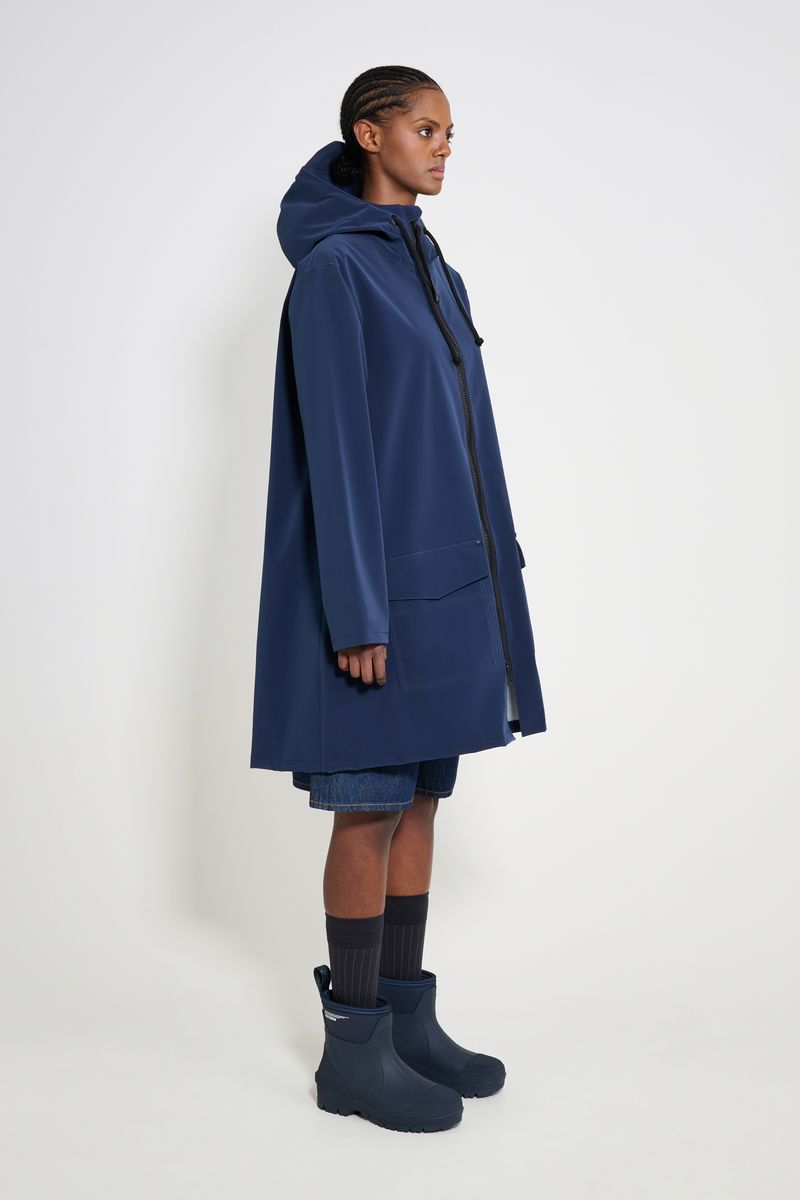 Stutterheim Mosebacke Patch Raincoat Navy