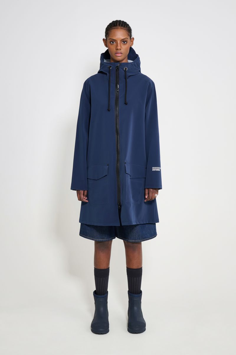 Stutterheim Mosebacke Patch Raincoat Navy