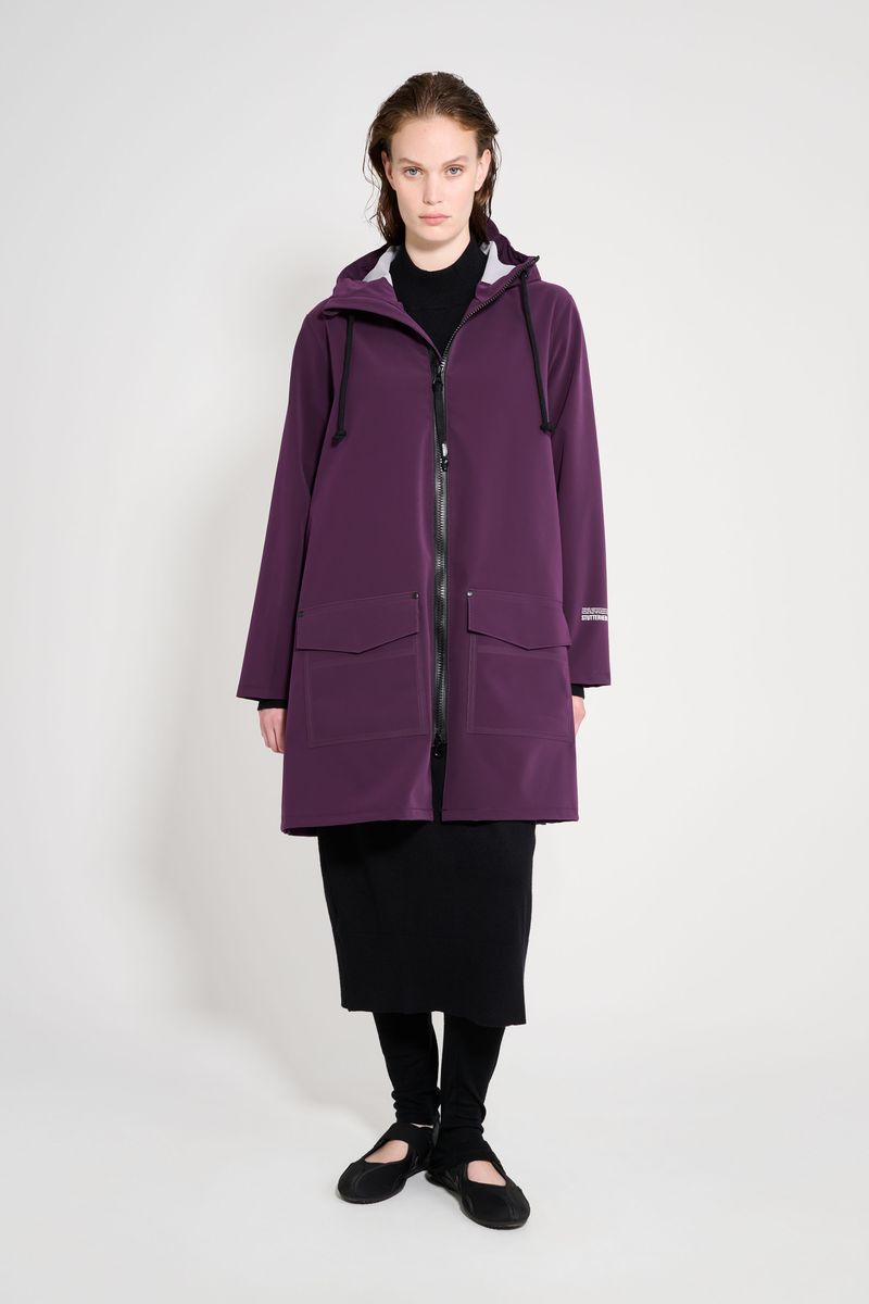 Stutterheim Mosebacke Patch Raincoat Purple Haze