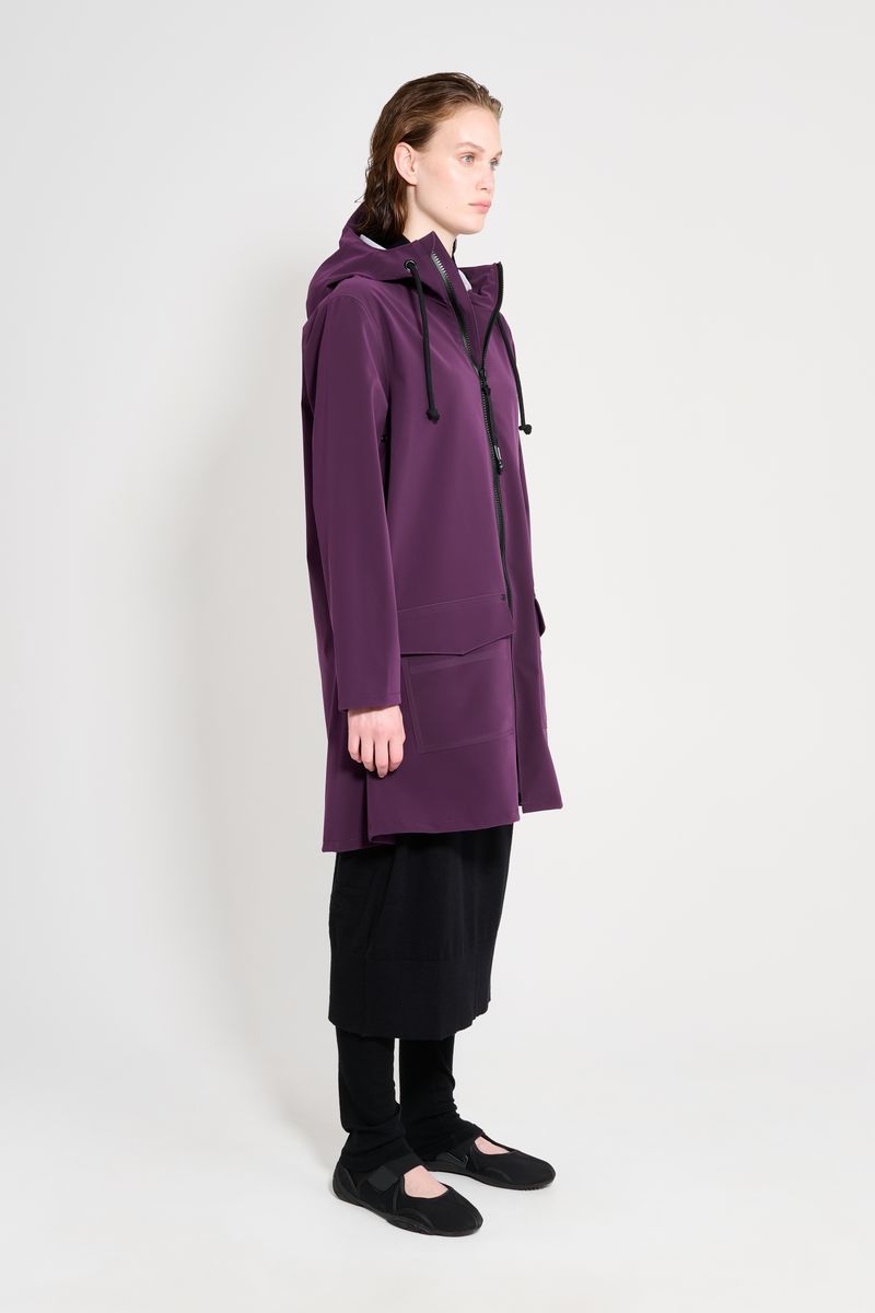 Stutterheim Mosebacke Patch Raincoat Purple Haze