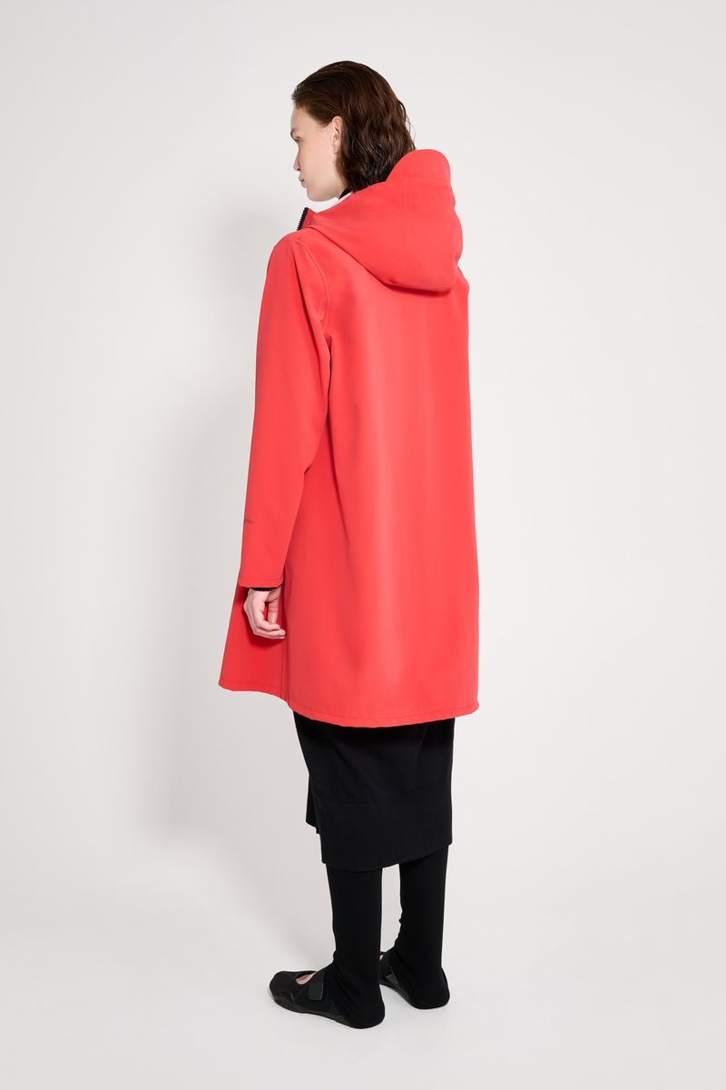 Stutterheim Mosebacke Patch Raincoat Washed Red