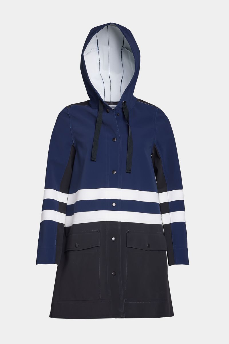 stutterheim Nockeby Raincoat Black/Navy/White