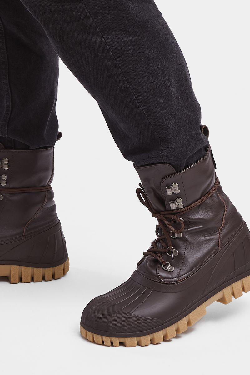 Stutterheim Patrol Boot Leather Coffee