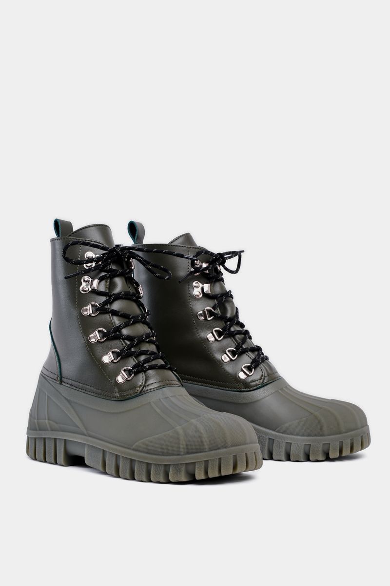 stutterheim Patrol Boot Leather Green