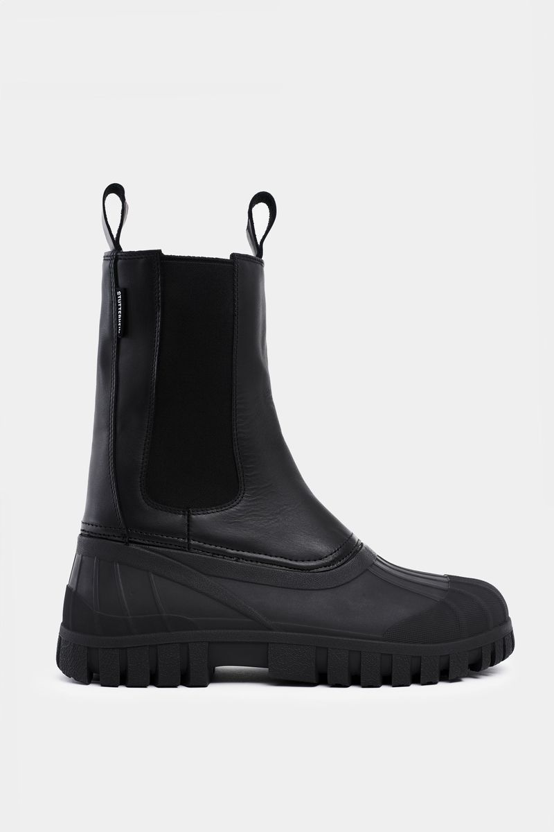 Stutterheim Patrol Boot Shaft Leather Black