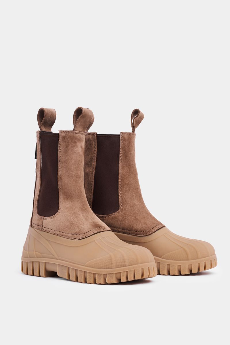 stutterheim Patrol Boot Shaft Suede Tobacco/Fudge