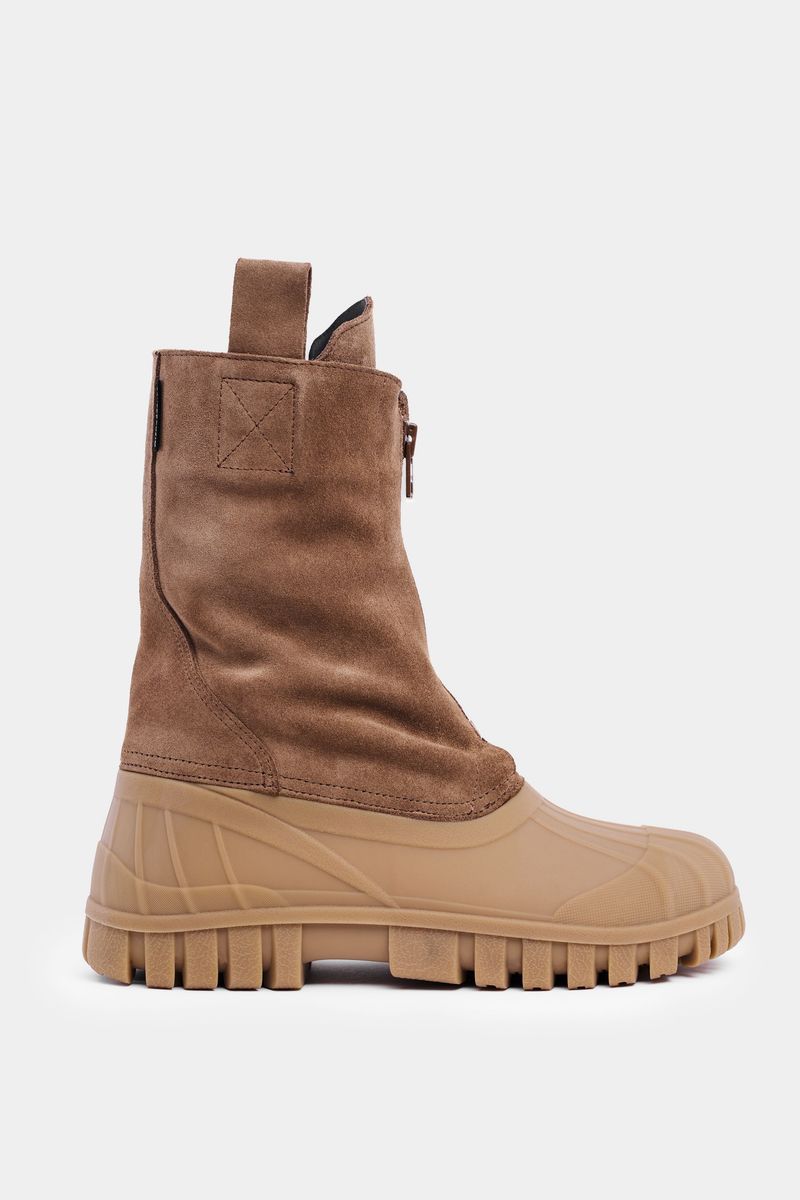 Stutterheim Patrol Zip Boot Suede Tobacco/Fudge