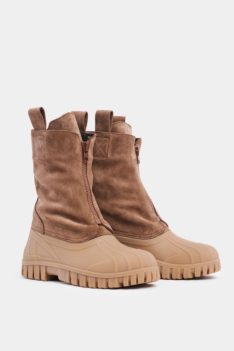 stutterheim Patrol Zip Boot Suede Tobacco/Fudge