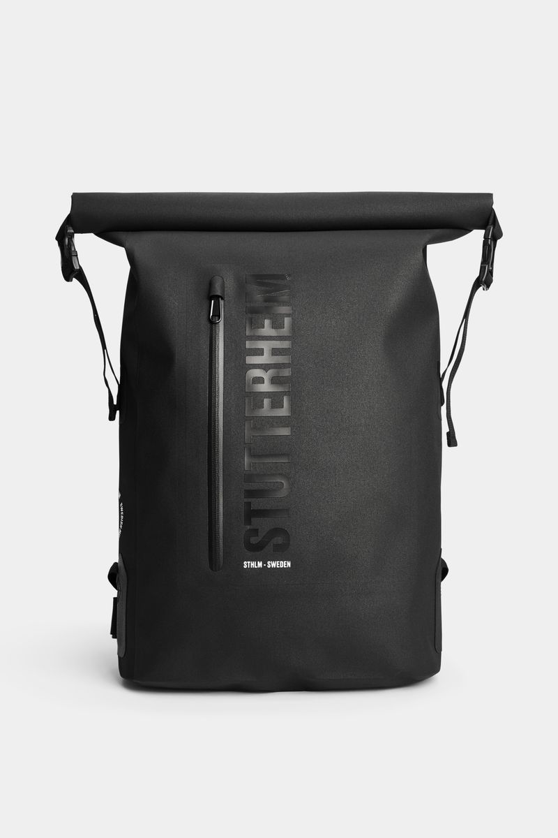 Stutterheim Rain Rolltop 25L Backpack Black