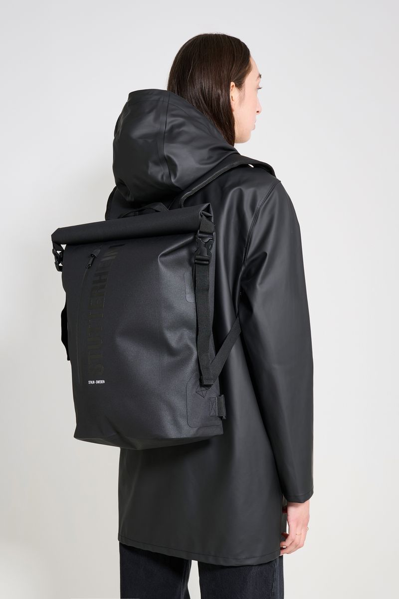 Stutterheim Rain Rolltop 25L Backpack Black