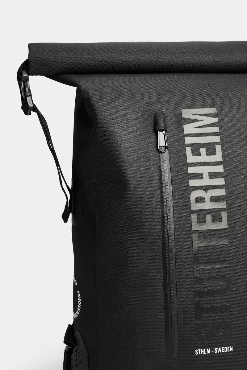 stutterheim Rain Rolltop 25L Backpack Black