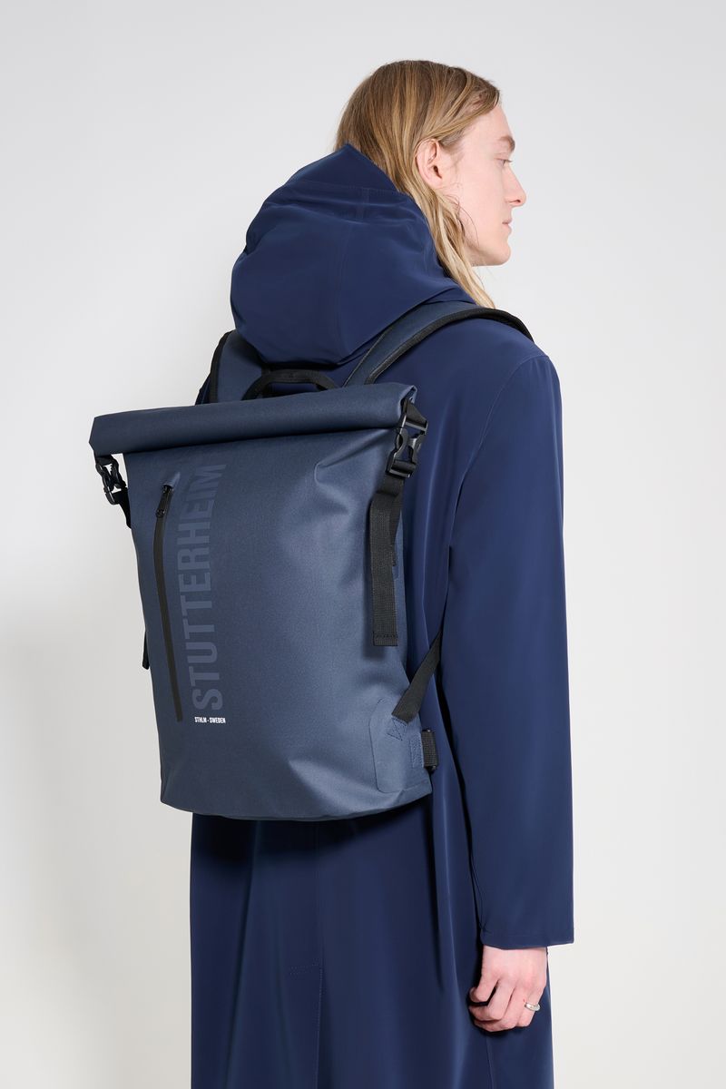 Stutterheim Rain Rolltop 25L Backpack Navy