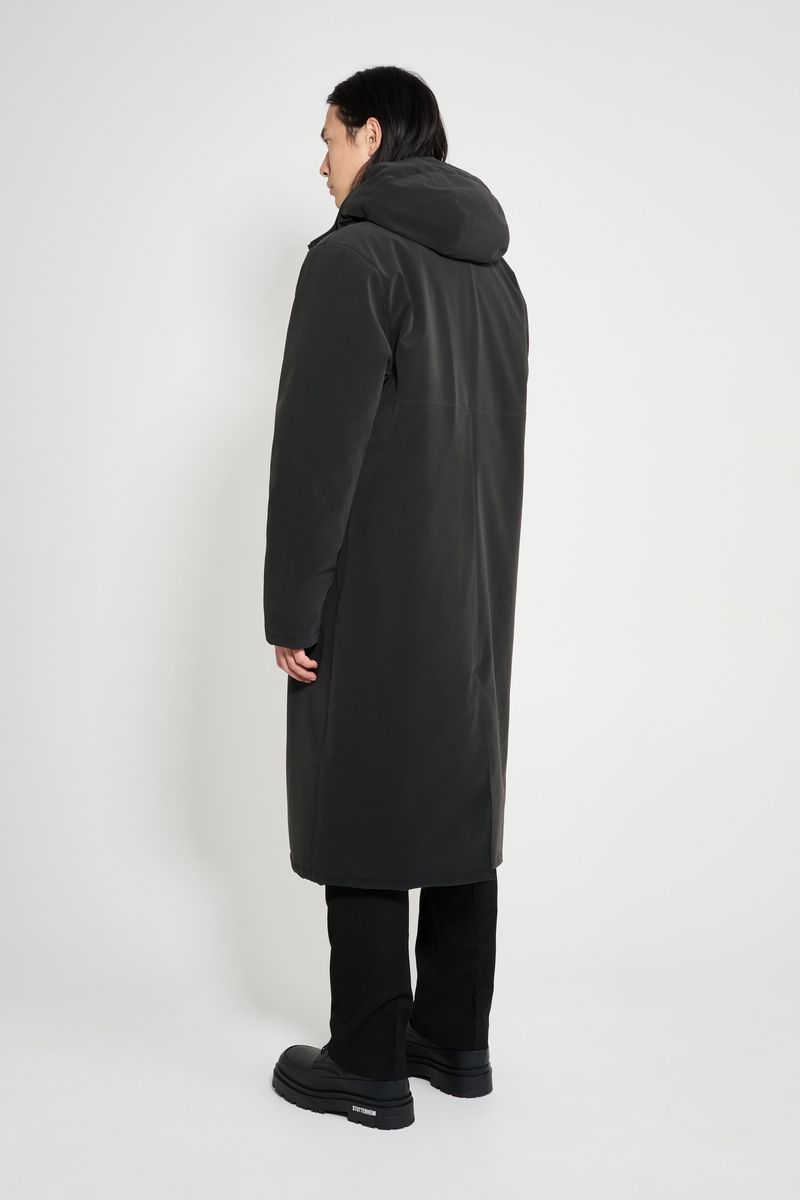 Stutterheim Stockholm Long Matte Winter Coat Black