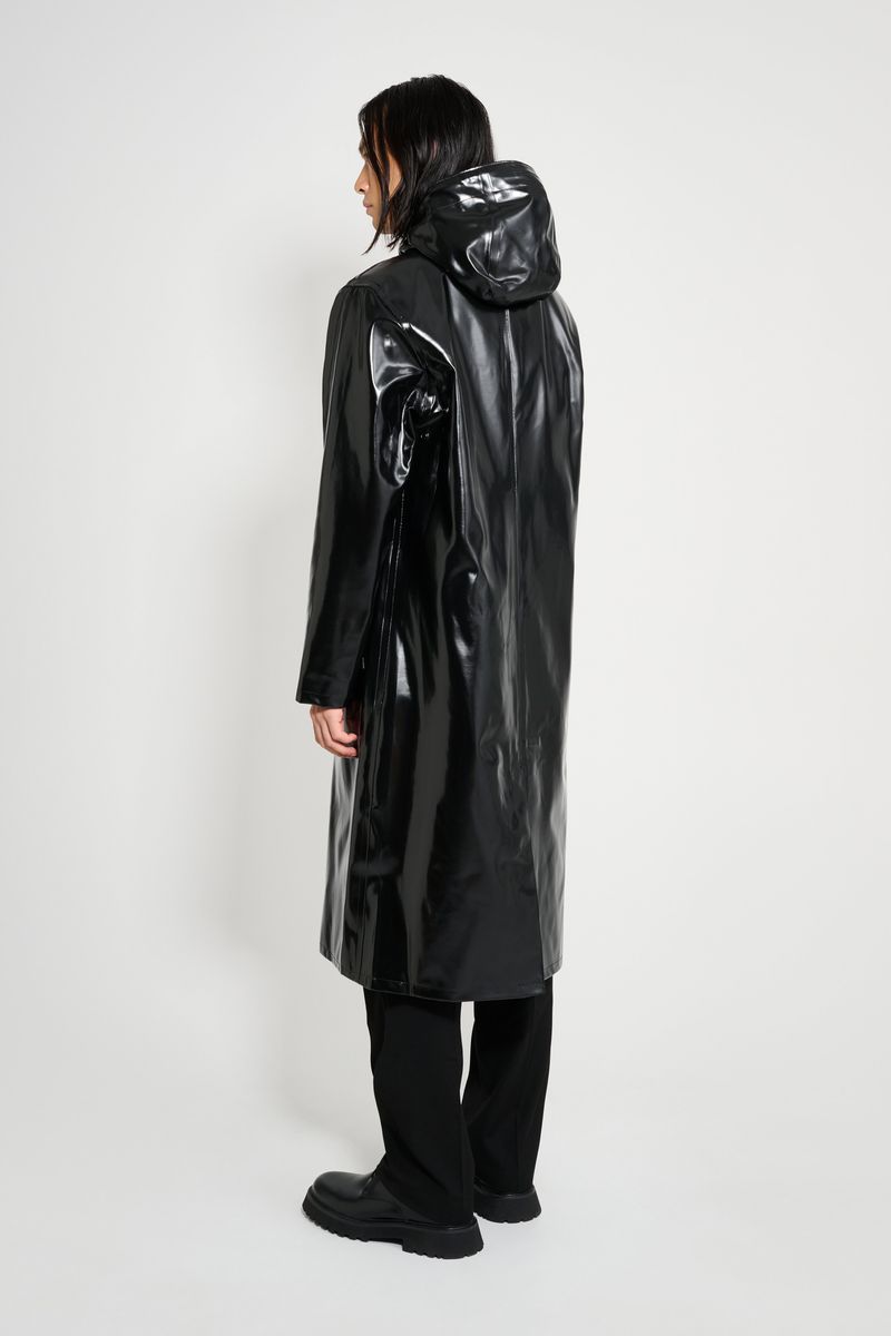 Stutterheim Stockholm Long Opal Raincoat Black