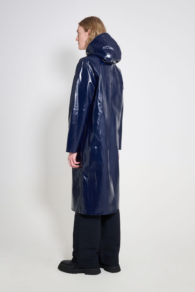 Stutterheim Stockholm Long Opal Raincoat Navy