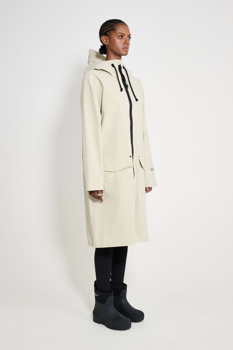 Stutterheim Stockholm Long Patch Raincoat Pelican