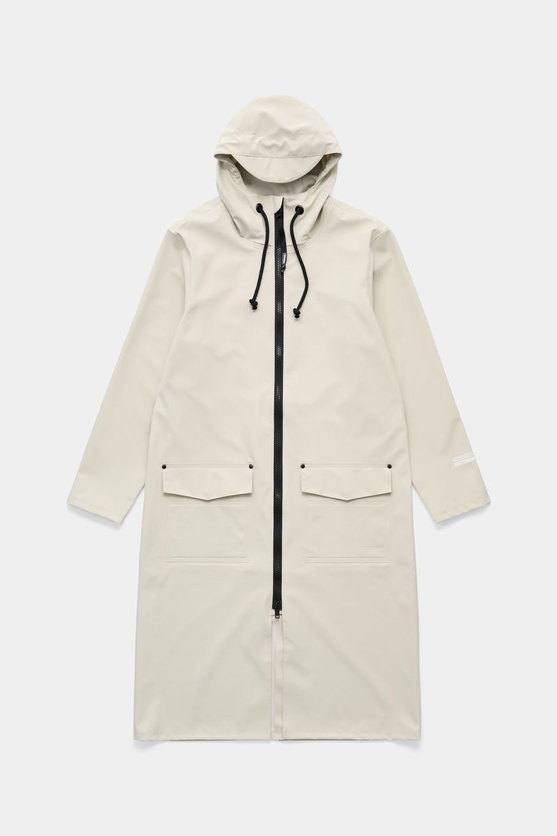 stutterheim Stockholm Long Patch Raincoat Pelican