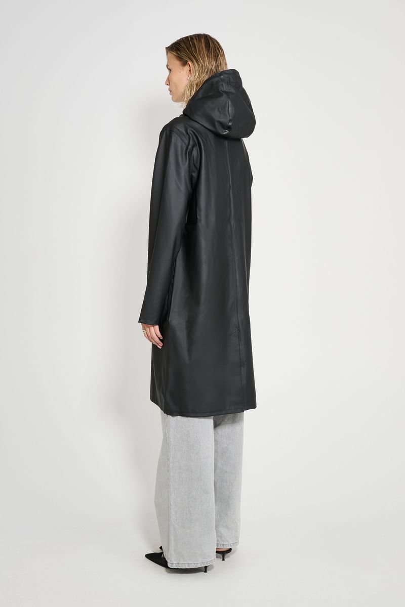 Stutterheim Stockholm Long Raincoat Black