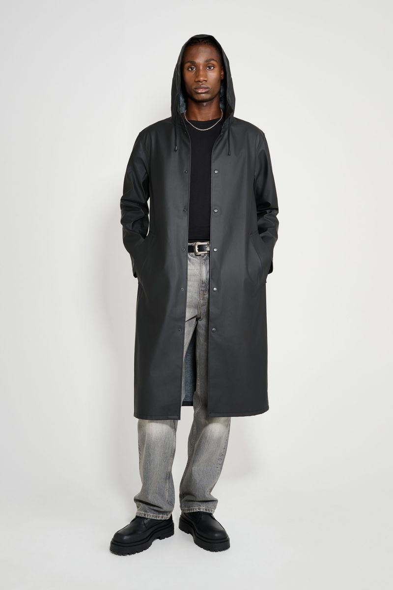 Stutterheim Stockholm Long Raincoat Black