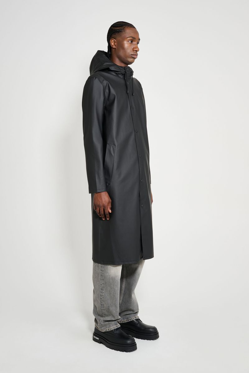 Stutterheim Stockholm Long Raincoat Black
