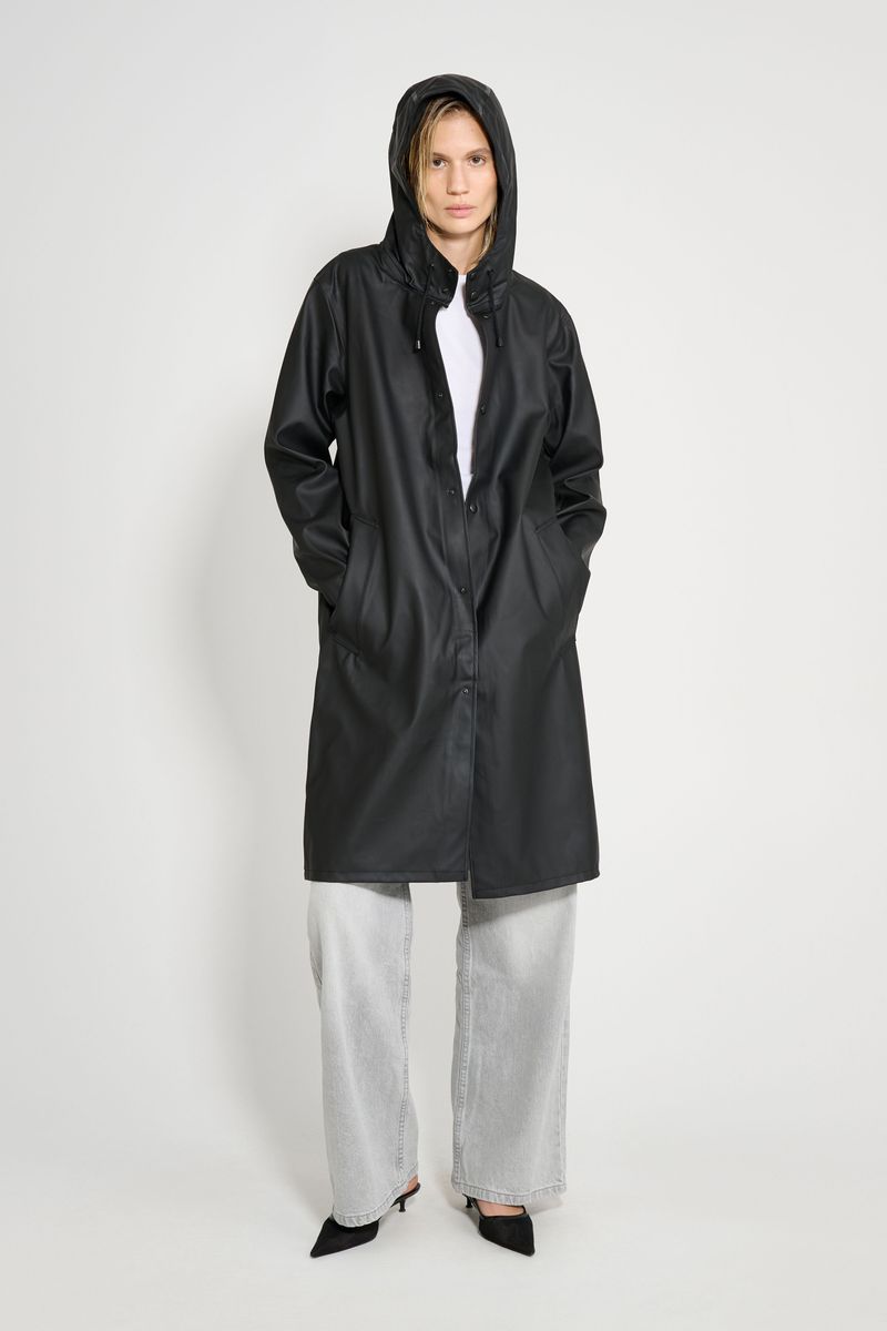 Stutterheim Stockholm Long Raincoat Black