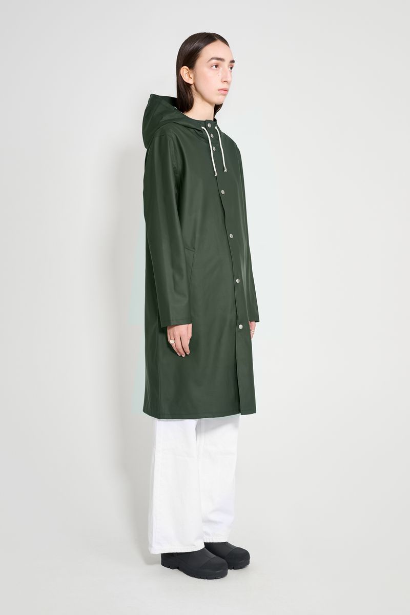 Stutterheim Stockholm Long Raincoat Green